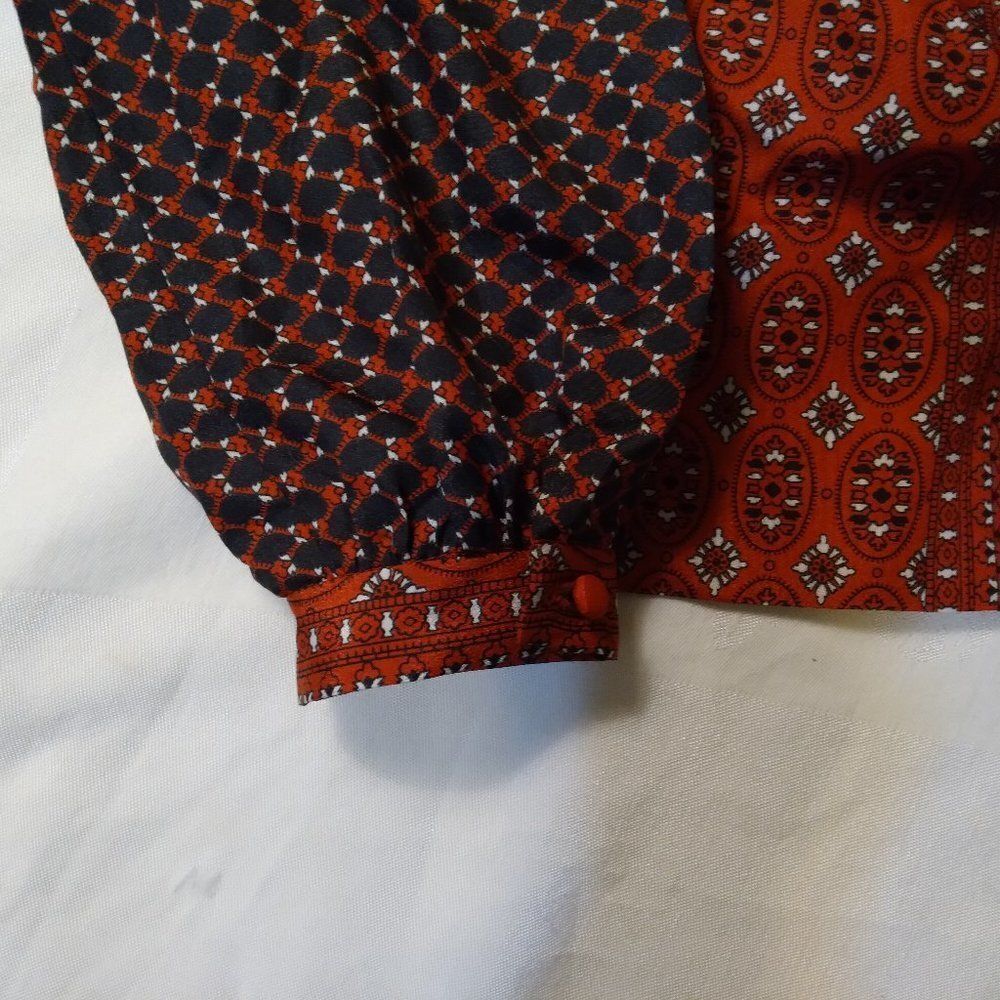 Vintage Young Traditions Pattern Button Down Shirt - image 4